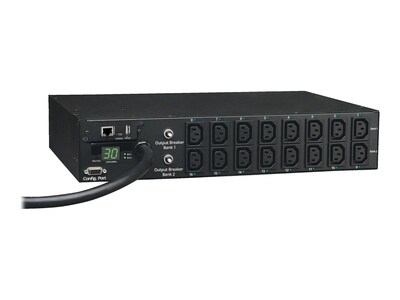 Tripp Lite PDU Switched 208V-240V 30A C13 (16) Outlet L6-30P Horizontal 2U RM, PDUMH30HVNET, 8326363, Power Distribution Units Tripp Lite PDU Switched 208V-240V 30A C13 (16) Outlet L6-30P Horizontal 2U RM, PDUMH30HVNET, 8326363, Power Distribution Units