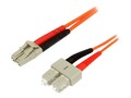 StarTech.com LC-SC 62.5 125 Multimode Duplex LSZH Fiber Cable, Orange, 7m, FIBLCSC7, 41046164, Cables