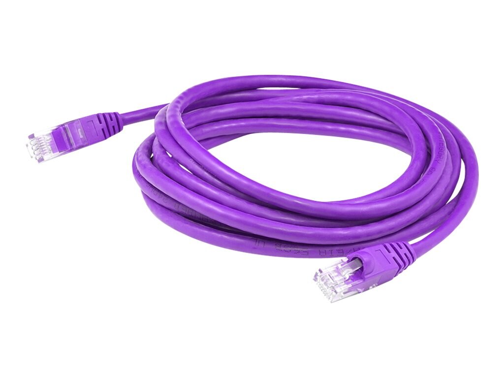 to RJ-45 AddOn ADD-9.5FCAT6AS-PE 9.5ft RJ-45 Male Male Purple Cat6A Straight Shielded Twisted Pair PVC Copper Patch Cable 