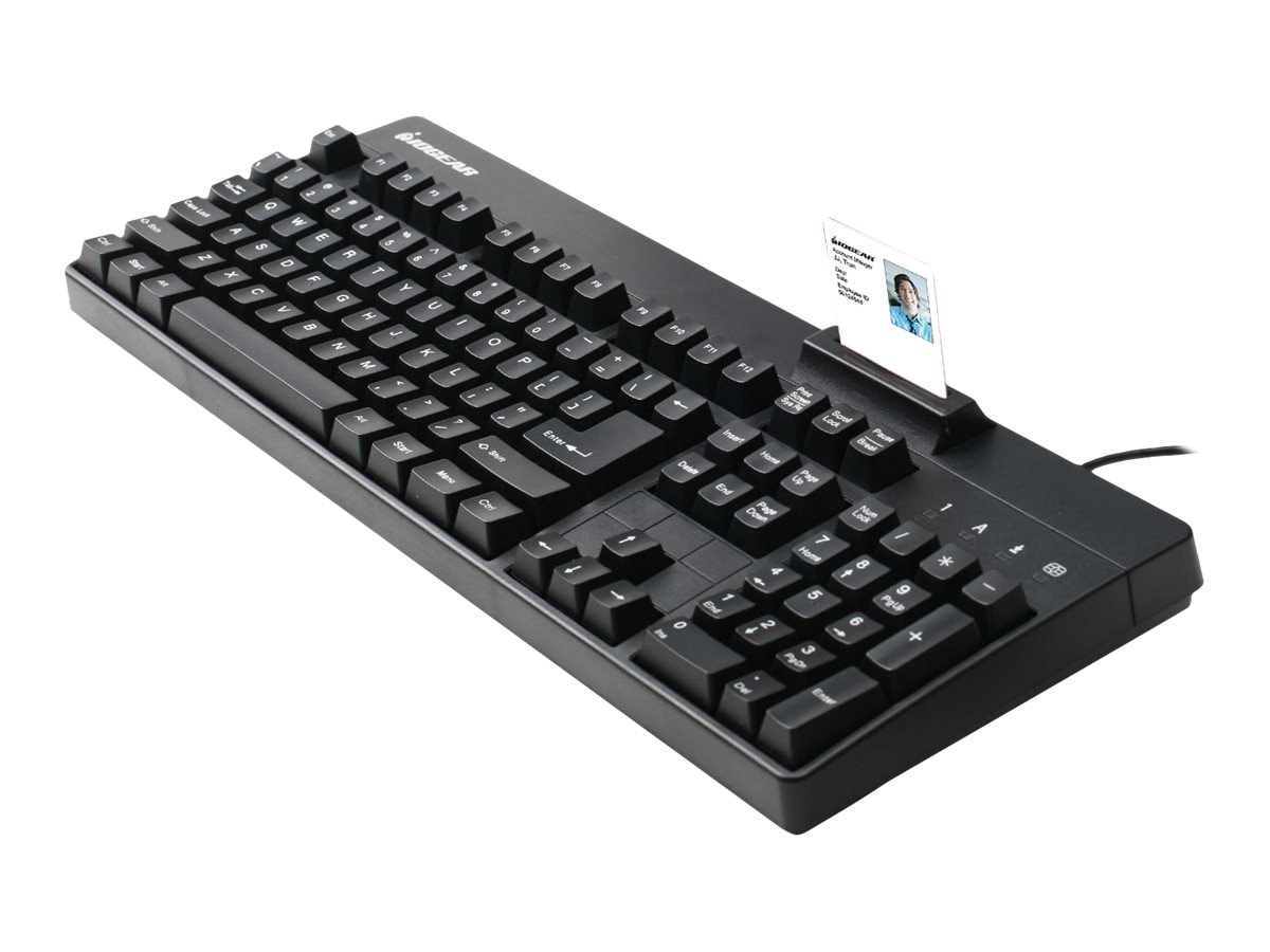 how to set up a iogear smart card reader keyboard