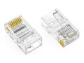 Axiom CAT5e UTP Plug, Solid Stranded Wire, 50 Micron, 100-pack, RJ45C5US100-AX, 41594113, Cable Accessories