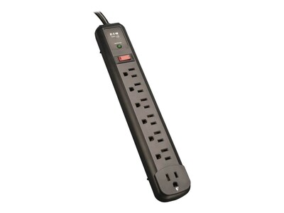 Tripp Lite Protect It! Surge Suppressor, (1) Transformer (6) Right Angle Outlets, 4ft Cord, 1080 Joules, Black, TLP74RB, 11463617, Surge Suppressors