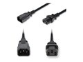 AddOn C14 Male to C13 Female Standard Commercial 18 AWG 250V at 10A PVC SJT Power Cable, Black, 10ft, ADD-C142C13C18G10FBK          , 41980696, Power Cords