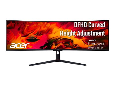Acer 49 Nitro EI491CR S Dual QHD LED-LCD Curved Ultrawide Monitor, UM.SE1AA.S02                  , 41847276, Monitors