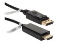 QVS DisplayPort to HDMI M M Cable, Black, 10ft, DPHD-10, 32078128, Cables