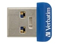 Verbatim 32GB Store 'n' Stay Nano USB 3.0 Flash Drive, Blue, 98710, 32408545, Flash Drives