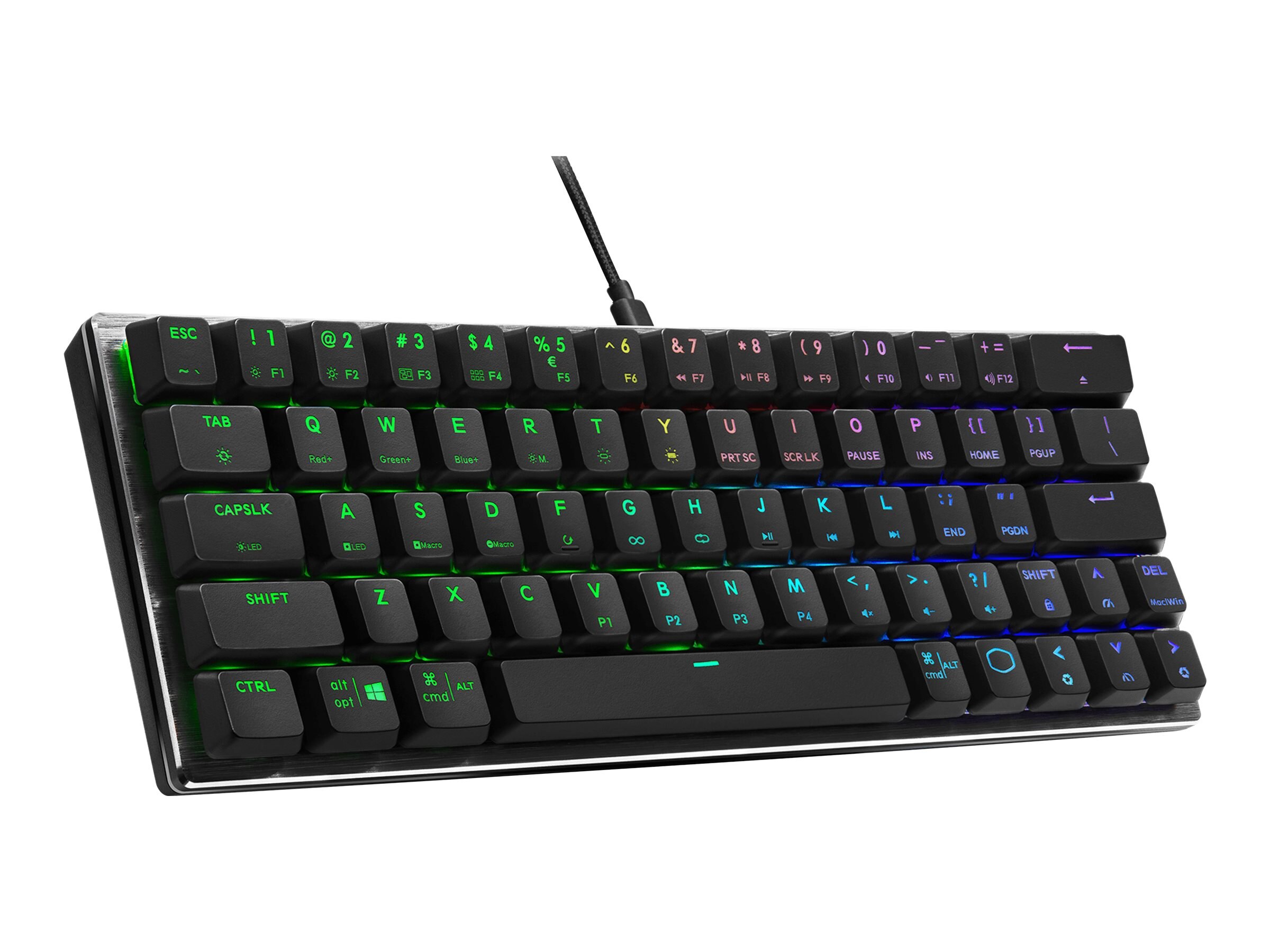 Cooler Master Sk6 60 Low Profile Keyboard With Red Switches Sk 6 Gktr1 Us