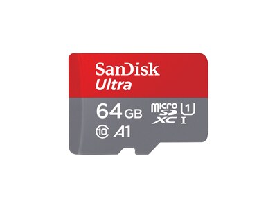 SanDisk 64GB Ultra microSDXC with SD Adapter, SDSQUAB-064G-GN6MA, 42077820, Memory - Flash