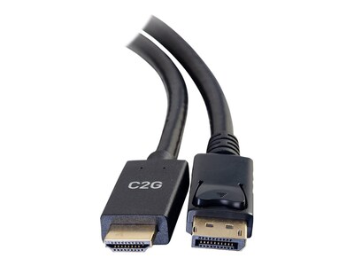 C2G DisplayPort Male to HDMI Male 4K 30Hz Passive Adapter Cable, Black, 10ft, 54434, 37834105, Cables C2G DisplayPort Male to HDMI Male 4K 30Hz Passive Adapter Cable, Black, 10ft, 54434, 37834105, Cables
