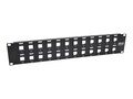 Tripp Lite 24-Port 2U RM Unshielded Blank Keystone Multimedia Patch Panel w RJ45, USB, HDMI, Cat5e 6, N062-024-KJ, 33181645, Patch Panels