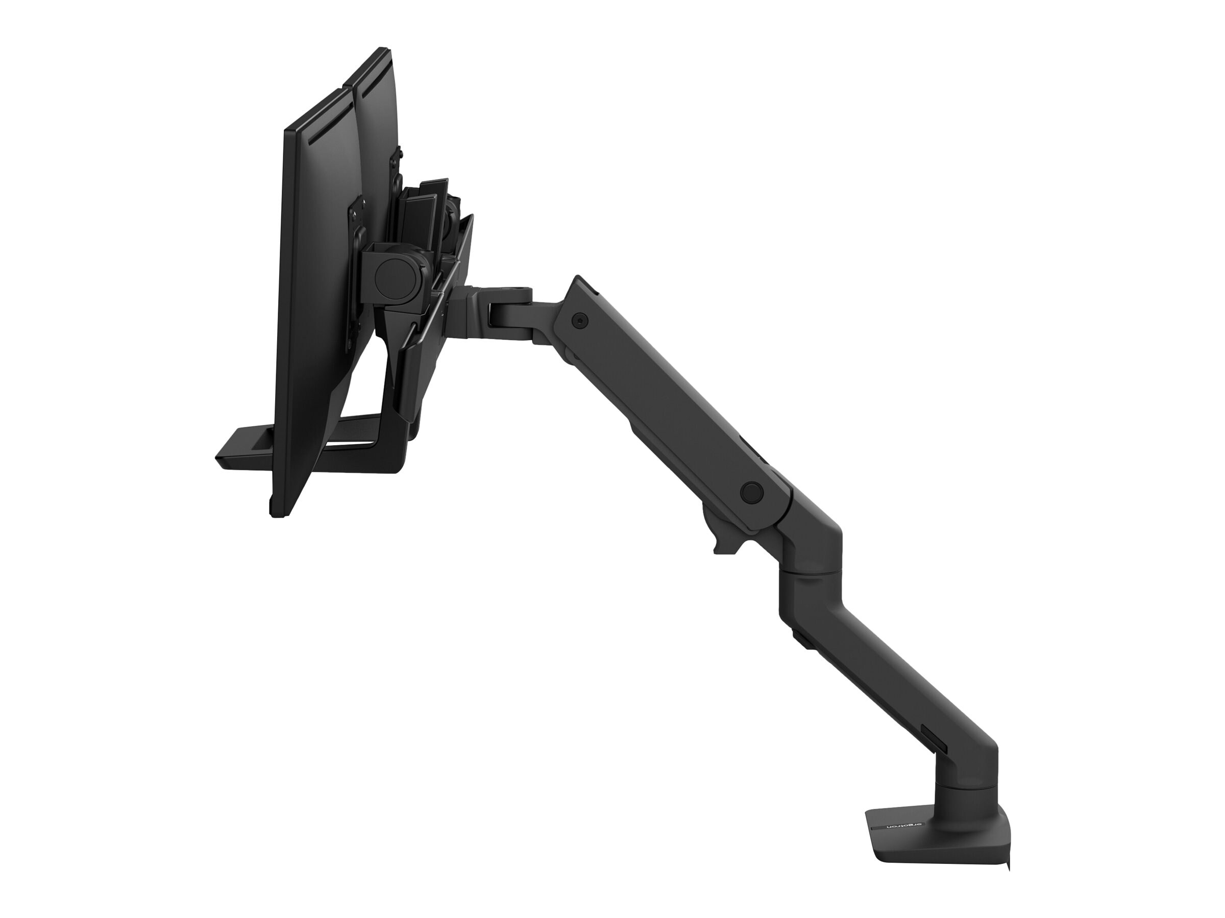 Ergotron HX Desk Dual Monitor Arm Mount, Matte Black (45-476-224)