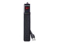 CyberPower Essential Series Surge Protector 900 Joules (6) Outlets 4ft Cord, CSB604, 16327729, Surge Suppressors