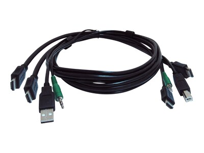 Black Box 10 FT KVM USB DUAL HDMI CABLE, SKVMCBL-2HDMI-10TAA, 41503664, Cables