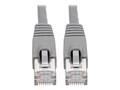 Tripp Lite Cat6a 10G-Certified Snagless Shielded STP PoE Network Patch Cable, Gray, 7ft , N262-007-GY, 34506270, Cables