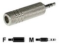 C2G 3.5mm(M) to 1 4 (F) Stereo Adapter, 40636, 7902023, Adapters & Port Converters