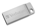 Verbatim 32GB Metal Executive USB 2.0 Flash Drive, Silver, 98749, 30856686, Flash Drives