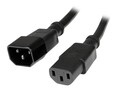 StarTech.com IEC C14 to C13 15A 125V 14AWG Heavy Duty Extension Cord, 3ft, PXT100143, 15062950, Power Cords