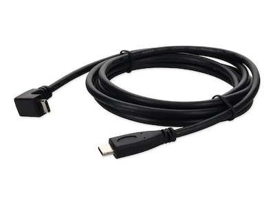 AddOn USB-C 3.1 (Male) to USB-C 3.1 (Male) Right Angled Cable, Black, 6ft, USBC2USBCRT6FB-AA, 37806788, Cables AddOn USB-C 3.1 (Male) to USB-C 3.1 (Male) Right Angled Cable, Black, 6ft, USBC2USBCRT6FB-AA, 37806788, Cables