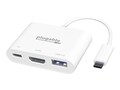 Plugable USB-C to HDMI Multiport Adapter, White, USBC-MD103, 41497797, Adapters & Port Converters