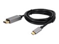 AddOn USB-C Male to DisplayPort Male Adapter Cable with Aluminum Housing, 6ft, USBC2DPMMAL-AA, 38126231, Cables