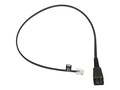 Jabra Headset Cable, Quick Disconnect to RJ-9, 8800-00-25, 12579769, Cables