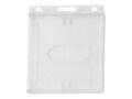 Brady Vertical Hard Plastic 1-Card Holder w  Thumb Notch - Clear Frosted - 50 per pack, 1840-6500, 41593980, Locks & Security Hardware