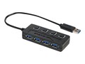 Sabrent 4-Port USB 3.0 Hub w  Power Switches, HB-UM43, 34765141, USB & Firewire Hubs