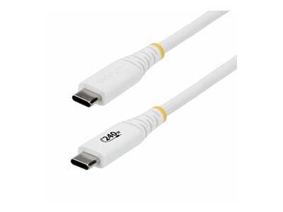 StarTech.com 240W (5A) PD EPR USB 2.0 USB-C Ultra-Flexible Charging Cable, White, 10ft, S2CEPR10FW-USB-CABLE , 42126985, Cables StarTech.com 240W (5A) PD EPR USB 2.0 USB-C Ultra-Flexible Charging Cable, White, 10ft, S2CEPR10FW-USB-CABLE , 42126985, Cables