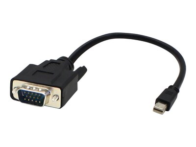 AddOn WUXGA Mini DisplayPort to VGA M M Cable, Black, 3ft, 5-pack, MDISPORT2VGAMM3B-5PK, 41309338, Cables