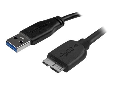 StarTech.com Slim Micro USB 3.0 Cable, Black, 3m, USB3AUB3MS, 18377375, Cables