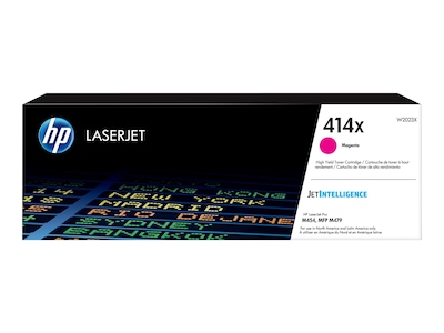 HP 414X (W2023X) High Yield Magenta Original LaserJet Toner Cartridge , W2023X, 37145203, Toner and Imaging Components - OEM