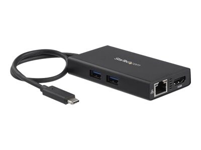 StarTech.com USB-C Multiport Adapter Travel Dock to 4K HDMI, PD Pass-Through, GbE, USB, DKT30CHPD, 32546921, Docking Stations & Port Replicators