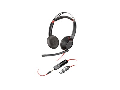 HP Poly Blackwire 5220 Stereo USB-C Headset w 3.5mm Plug & USB-C A Adapter, 8X231AA, 41776019, Headsets (w/ microphone) HP Poly Blackwire 5220 Stereo USB-C Headset w 3.5mm Plug & USB-C A Adapter, 8X231AA, 41776019, Headsets (w/ microphone)