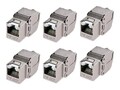 Cable Matters CAT6A Shielded Metal RJ45 Keystone Jacks, 6-Pack, 180014X6 , 42062381, Premise Wiring Equipment Cable Matters CAT6A Shielded Metal RJ45 Keystone Jacks, 6-Pack, 180014X6 , 42062381, Premise Wiring Equipment