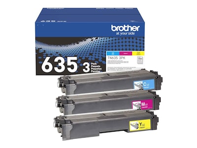 Brother Cyan, Magenta & Yellow Genuine TN635 Standard Yield Toner Cartridges (3-pack), TN6353PK , 42063699, Toner and Imaging Components - OEM Brother Cyan, Magenta & Yellow Genuine TN635 Standard Yield Toner Cartridges (3-pack), TN6353PK , 42063699, Toner and Imaging Components - OEM