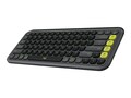 Logitech Pop Icon Keys Keyboard, English - Graphite & Green, 920-013143                    , 41841108, Keyboards & Keypads