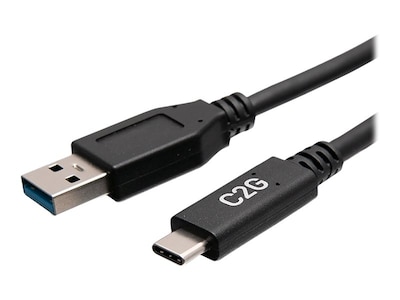C2G USB 3.2 Gen 1 (5Gbps) Type C Male to USB Type A Male Cable, 1.5ft, C2G28876, 41301844, Cables C2G USB 3.2 Gen 1 (5Gbps) Type C Male to USB Type A Male Cable, 1.5ft, C2G28876, 41301844, Cables