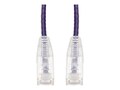 AddOn CAT6A RJ-45 M M Slim PVC Snagless Clear-Claw Ethernet Cable, Purple, 7ft, ADD-7FSLCAT6A-PE              , 41844978, Cables