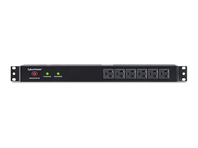 CyberPower Rackbar Surge Protector 120V 15A 1U RM 3600 Joules 5-15P Input 15-foot Cord (14) 5-15R Outlets, RKBS15S6F8R, 12439467, Surge Suppressors CyberPower Rackbar Surge Protector 120V 15A 1U RM 3600 Joules 5-15P Input 15-foot Cord (14) 5-15R Outlets, RKBS15S6F8R, 12439467, Surge Suppressors