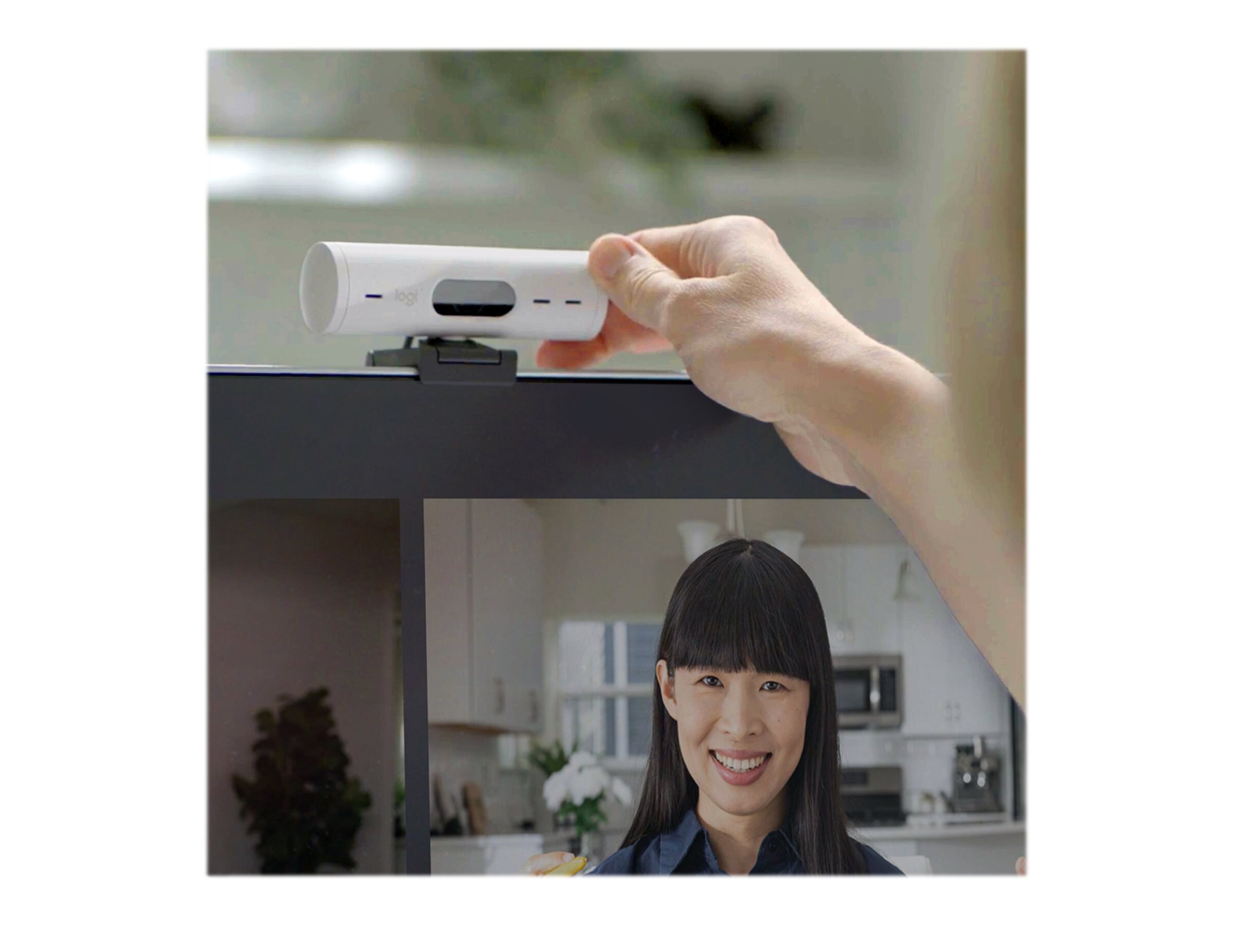 Logitech Brio 500 Webcam (Off White) - 960-001427, 097855179319