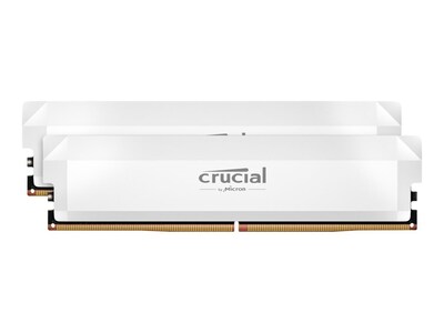 Crucial Pro Overclocking White 32GB PC5-48000 288-pin DDR5 SDRAM UDIMM Kit, CP2K16G60C36U5W               , 41806068, Memory