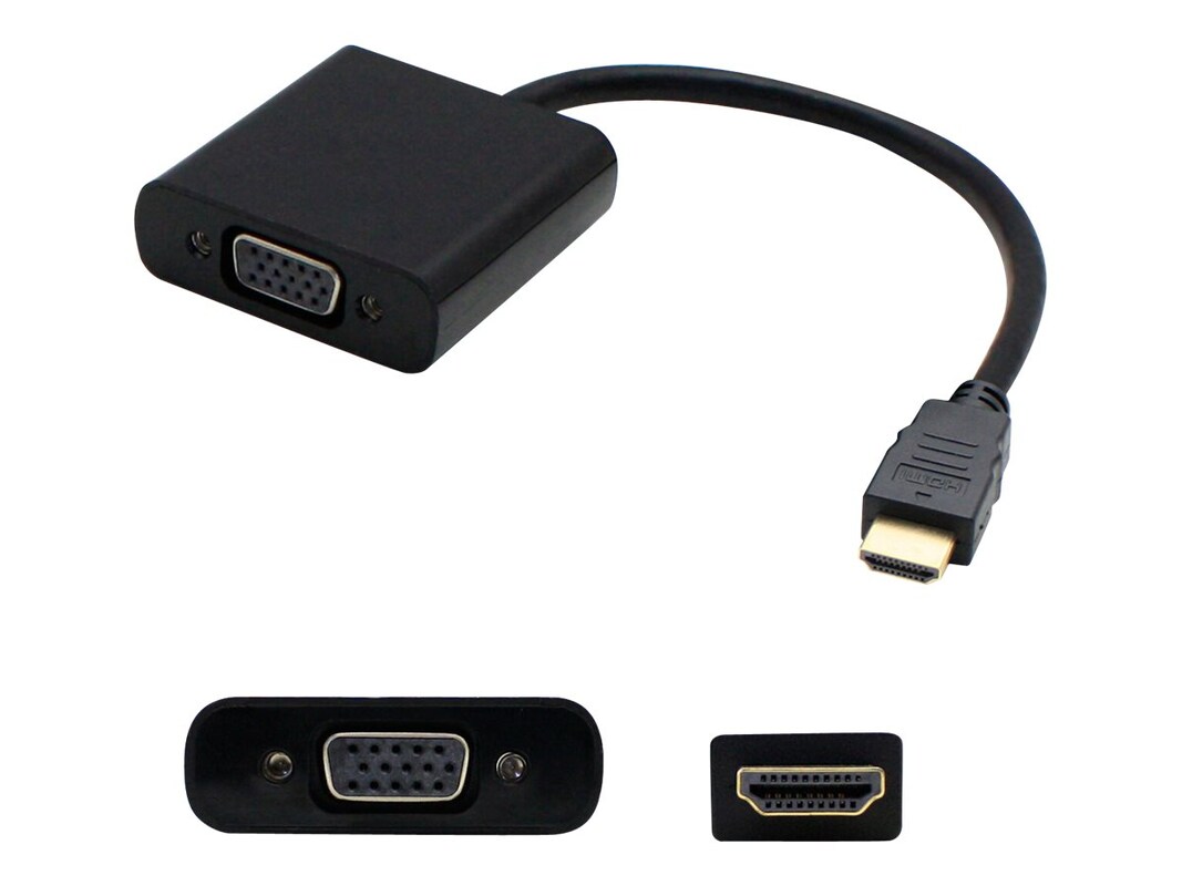 Huichelaar Ziek persoon boete AddOn HDMI 1.3 to VGA M F Adapter, Black, 5-Pack (HDMI2VGA-5PK)