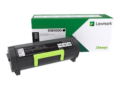 Lexmark Black Return Program Toner Cartridge for MS317dn, MS417dn, MS517dn, MS617dn, MX317dn, MX417de, 51B1000, 34046867, Toner and Imaging Components - OEM