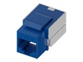 UNC Cat6 Keystone Jack, Toolless, Blue, KEYC6-BLU, 13004650, Premise Wiring Equipment