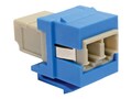 Tripp Lite LC to LC Duplex Multimode Fiber Keystone Jack Coupler, Blue, N455-000-BL-KJ, 35769231, Cable Accessories