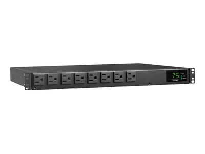 Tripp Lite Single-Phase Metered Automatic Transfer Switch PDU, 1.4kW, 2 120V 5-15P 15A Inputs, 8 5-15R Outputs, PDUMH15ATS, 41301298, Power Distribution Units