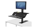 Fellowes Lotus VE Single Display Steel Sit-Stand Workstation, Black, 8080101, 34960405, Furniture - Miscellaneous