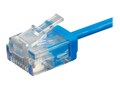 Monoprice CAT6 UTP 32AWG 550MHz Micro SlimRun Snagless Patch Cable, Blue, 6, 34209                         , 41893742, Cables