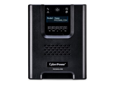 CyberPower Smart App Sinewave 1500VA 1050W UPS, LCD Control Panel, Line-Interactive, WebSNMP Card (PR1500LCDN), PR1500LCDN, 31244155, Battery Backup/UPS