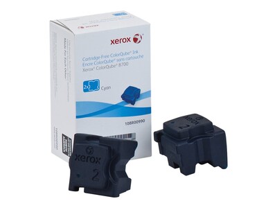 Xerox Cyan Ink Sticks for ColorQube 8700 Series (2-pack), 108R00990, 13781521, Toner and Imaging Components - OEM